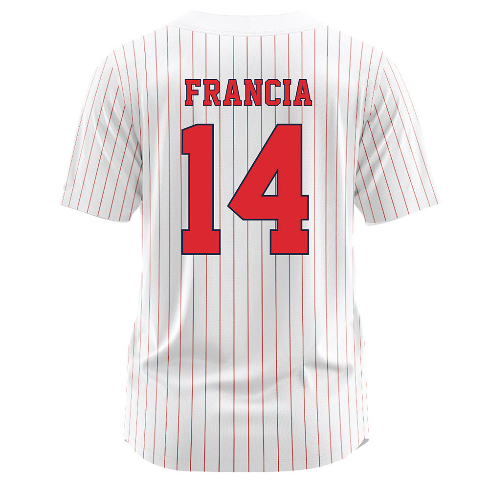 St. Johns - NCAA Softball : Loreley Francia - White Jersey-1