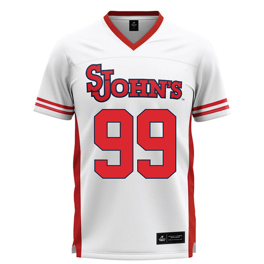 St. Johns - NCAA Men's Lacrosse : Jackson Thompson - White Lacrosse Jersey -0