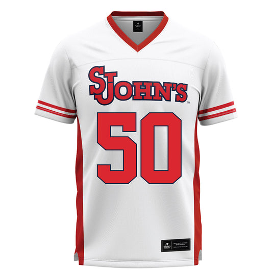 St. Johns - NCAA Men's Lacrosse : Jackson Harcarik - White Lacrosse Jersey -0
