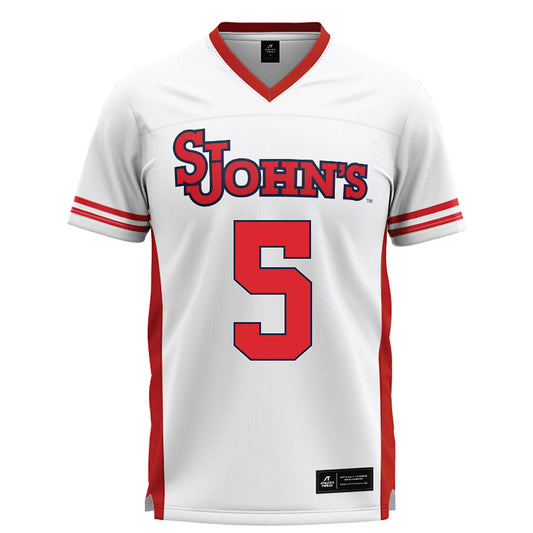 St. Johns - NCAA Men's Lacrosse : Quinn Falasca - White Lacrosse Jersey -0