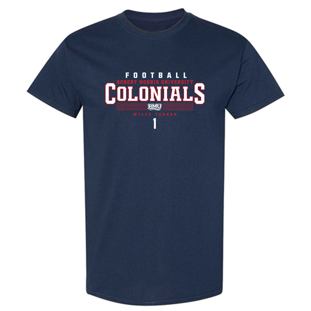 Robert Morris - NCAA Football : Myles Turner - Classic Fashion Shersey T-Shirt-0