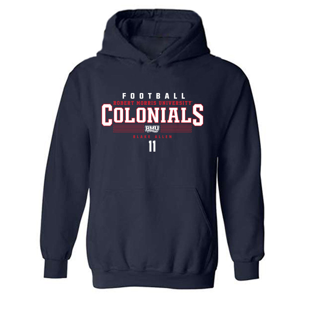 Robert Morris - NCAA Football : Blake Allen - Classic Fashion Shersey Hooded Sweatshirt-0