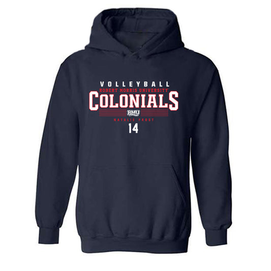 Robert Morris - NCAA Women's Volleyball : Natalie Frost - Classic Fashion Shersey Hooded Sweatshirt-0