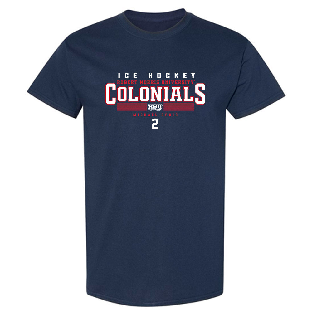 Robert Morris - NCAA Men's Ice Hockey : Michael Craig - Classic Fashion Shersey T-Shirt-0