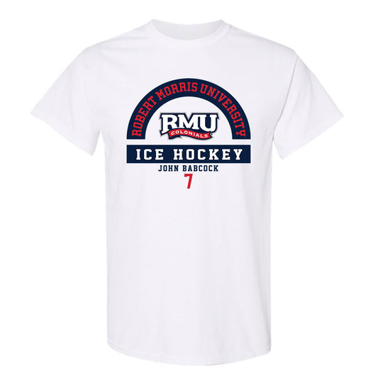 Robert Morris - NCAA Men's Ice Hockey : John Babcock - Classic Fashion Shersey T-Shirt-0
