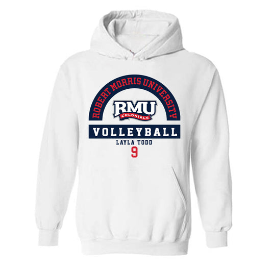 Robert Morris - NCAA Women's Volleyball : Layla Todd - Classic Fashion Shersey Hooded Sweatshirt-0