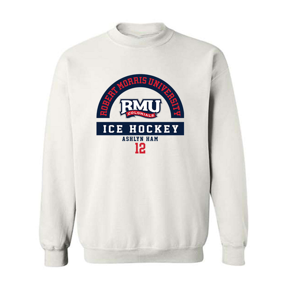 Robert Morris - NCAA Women's Ice Hockey : Ashlyn Ham - Classic Fashion Shersey Crewneck Sweatshirt-0