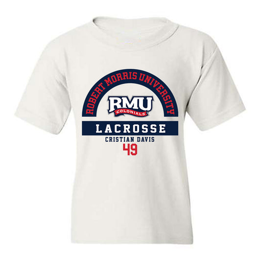 Robert Morris - NCAA Men's Lacrosse : Cristian Davis - Classic Fashion Shersey Youth T-Shirt-0