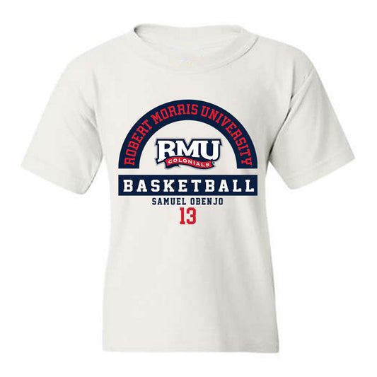Robert Morris - NCAA Men's Basketball : Samuel Obenjo - Classic Fashion Shersey Youth T-Shirt-0