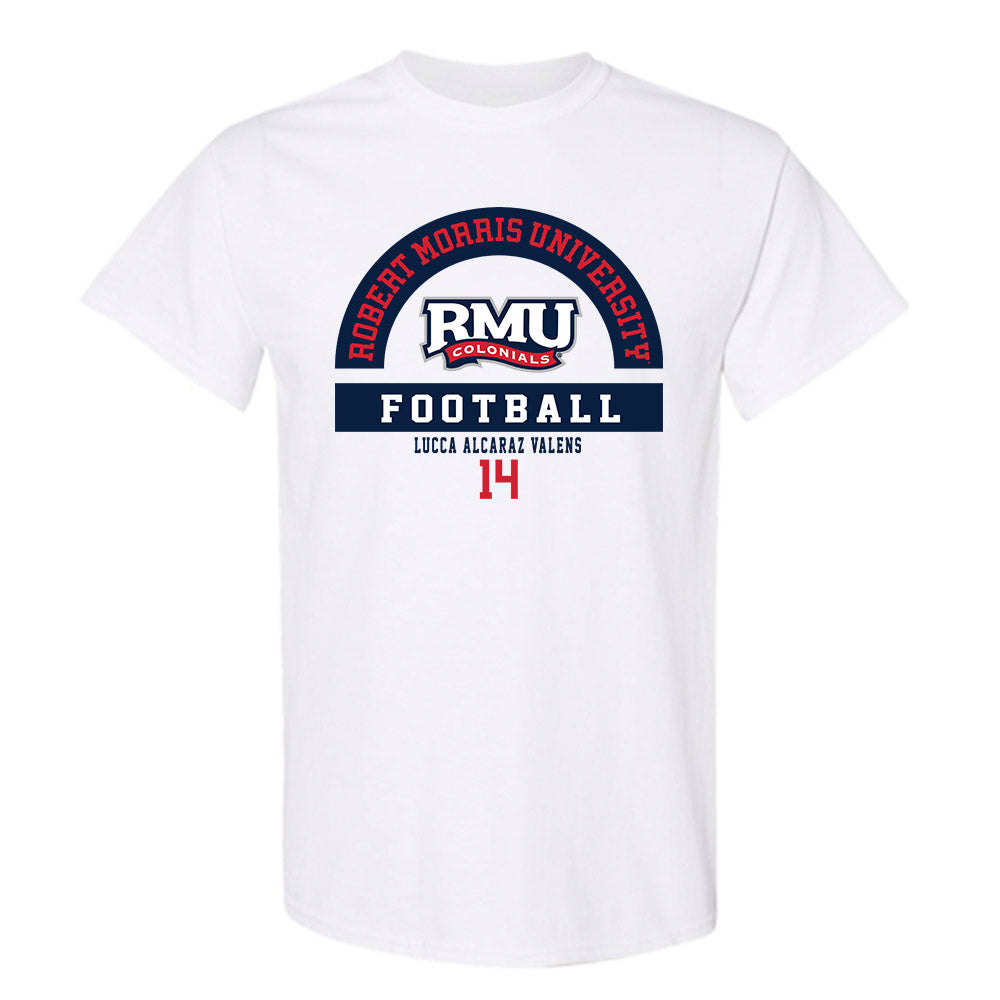 Robert Morris - NCAA Football : Lucca Alcaraz Valens - Classic Fashion Shersey T-Shirt-0