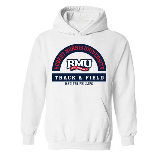 Robert Morris - NCAA Women's Track & Field : Madisyn Phillips - Classic Fashion Shersey Hooded Sweatshirt-0