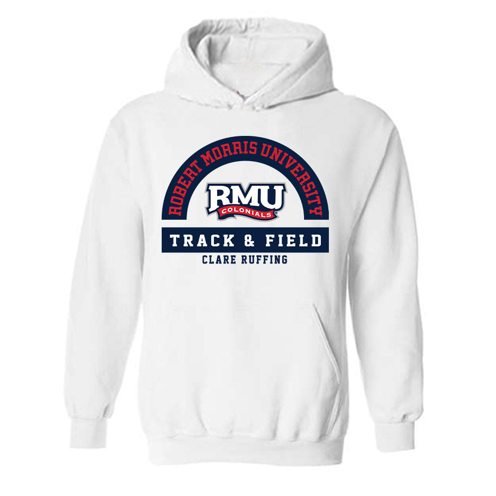Robert Morris - NCAA Women's Track & Field : Clare Ruffing - Classic Fashion Shersey Hooded Sweatshirt-0