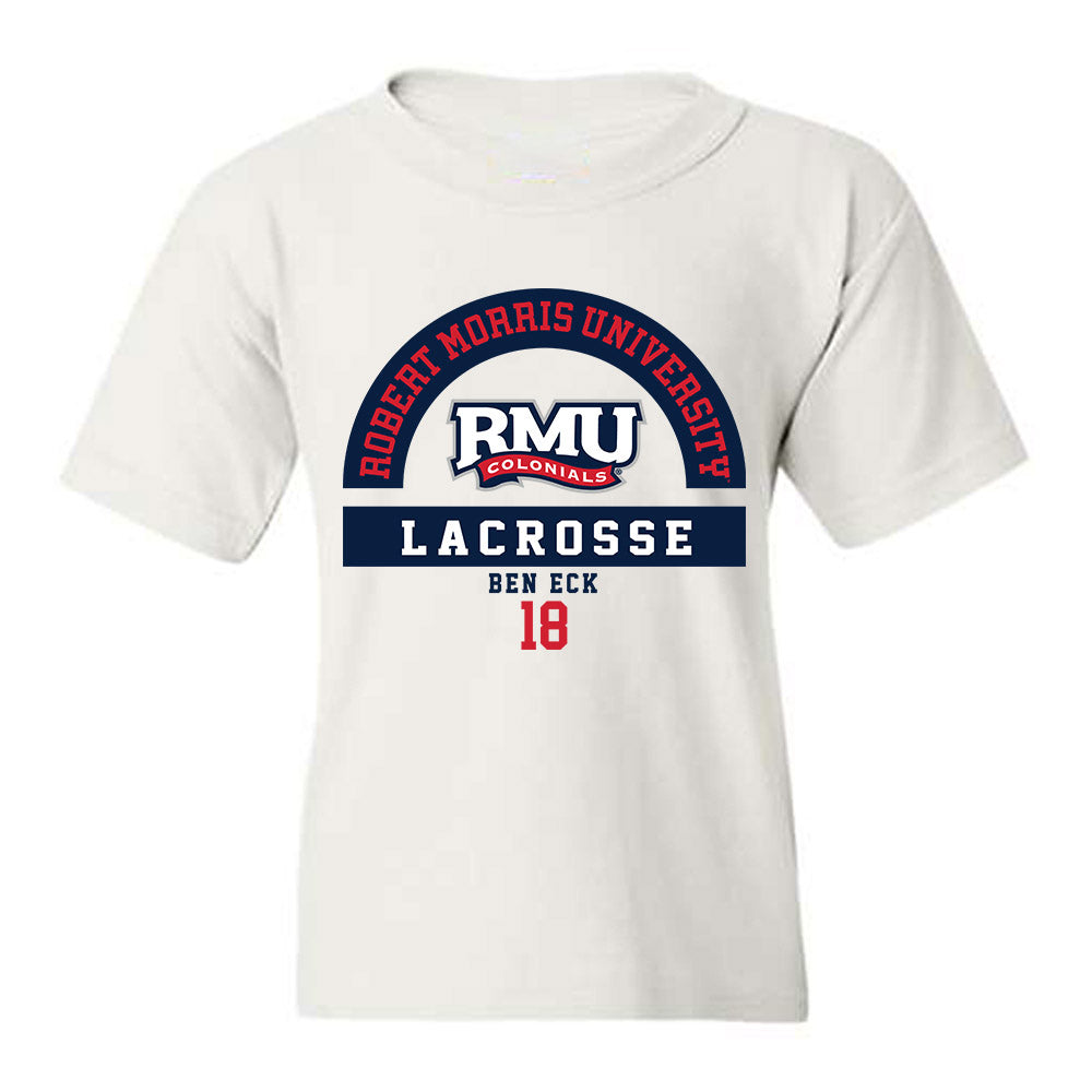 Robert Morris - NCAA Men's Lacrosse : Ben Eck - Classic Fashion Shersey Youth T-Shirt-0