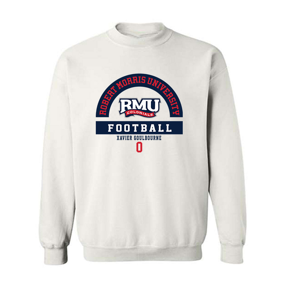Robert Morris - NCAA Football : Xavier Goulbourne - Classic Fashion Shersey Crewneck Sweatshirt-0