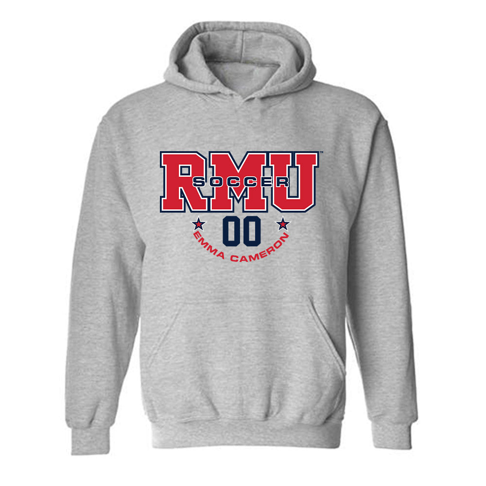 Robert Morris - NCAA Women's Soccer : Emma Cameron - Classic Fashion Shersey Hooded Sweatshirt-0