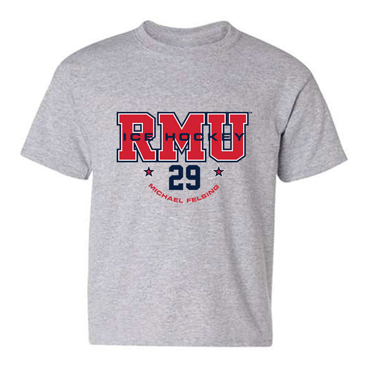 Robert Morris - NCAA Men's Ice Hockey : Michael Felsing - Classic Fashion Shersey Youth T-Shirt-0