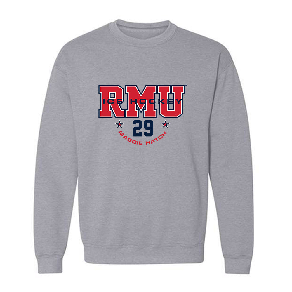 Robert Morris - NCAA Women's Ice Hockey : Maggie Hatch - Classic Fashion Shersey Crewneck Sweatshirt-0