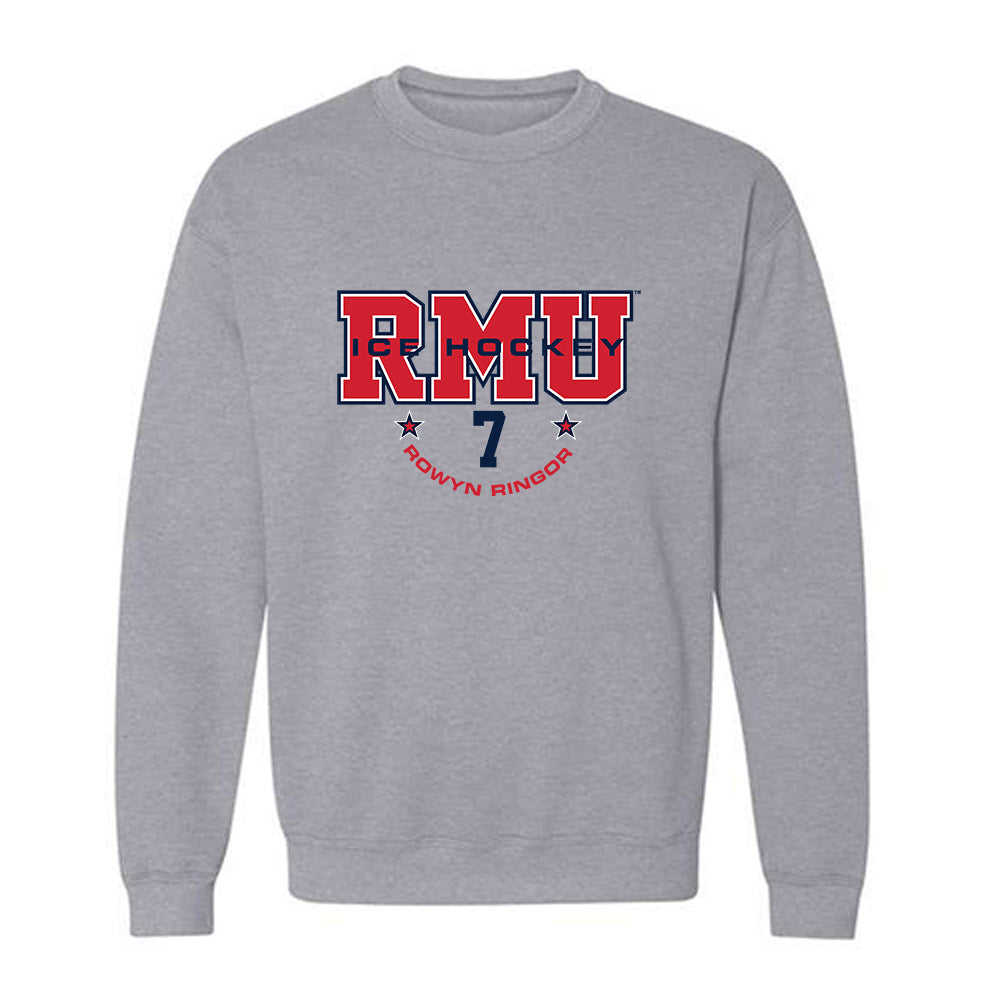 Robert Morris - NCAA Women's Ice Hockey : Rowyn Ringor - Classic Fashion Shersey Crewneck Sweatshirt-0