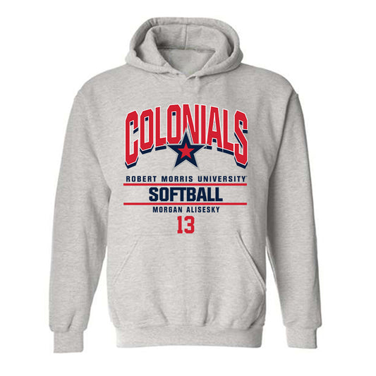 Robert Morris - NCAA Softball : Morgan Alisesky - Classic Fashion Shersey Hooded Sweatshirt-0