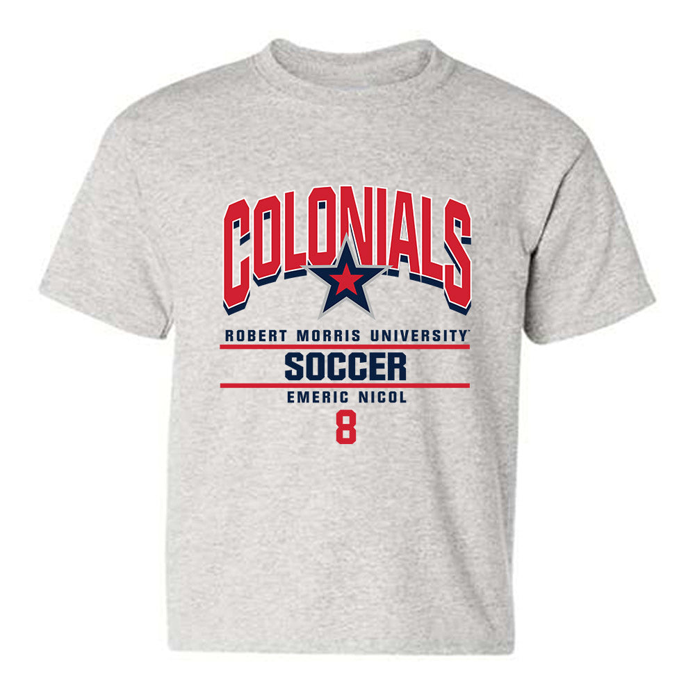 Robert Morris - NCAA Men's Soccer : Emeric Nicol - Classic Fashion Shersey Youth T-Shirt-0