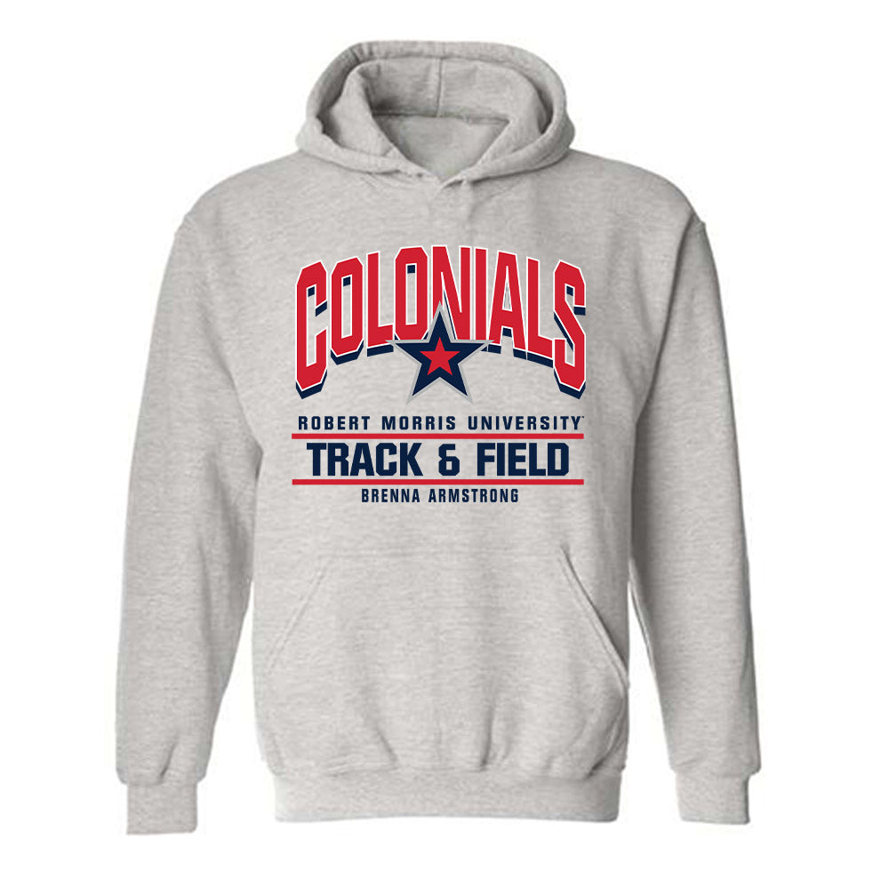 Robert Morris - NCAA Women's Track & Field : Brenna Armstrong - Classic Fashion Shersey Hooded Sweatshirt-0