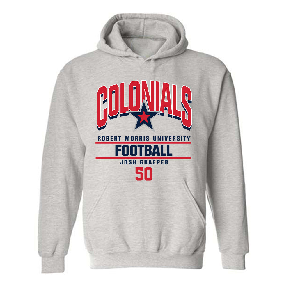 Robert Morris - NCAA Football : Josh Graeper - Classic Fashion Shersey Hooded Sweatshirt-0