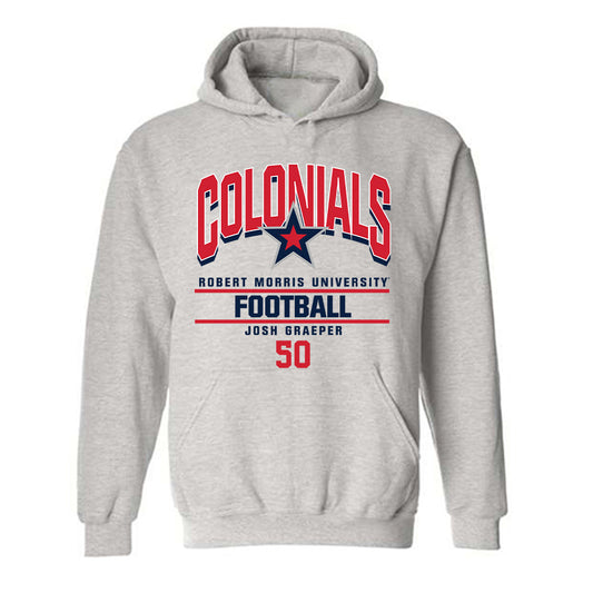 Robert Morris - NCAA Football : Josh Graeper - Classic Fashion Shersey Hooded Sweatshirt-0