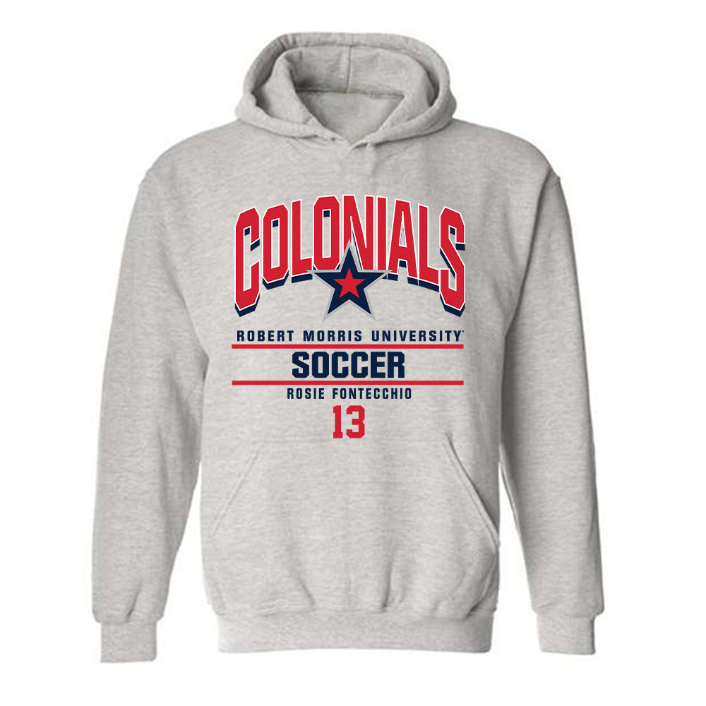 Robert Morris - NCAA Women's Soccer : Rosie Fontecchio - Classic Fashion Shersey Hooded Sweatshirt-0