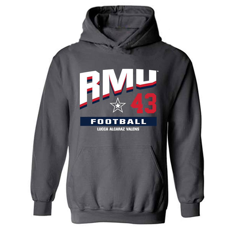 Robert Morris - NCAA Football : Lucca Alcaraz Valens - Classic Fashion Shersey Hooded Sweatshirt-0