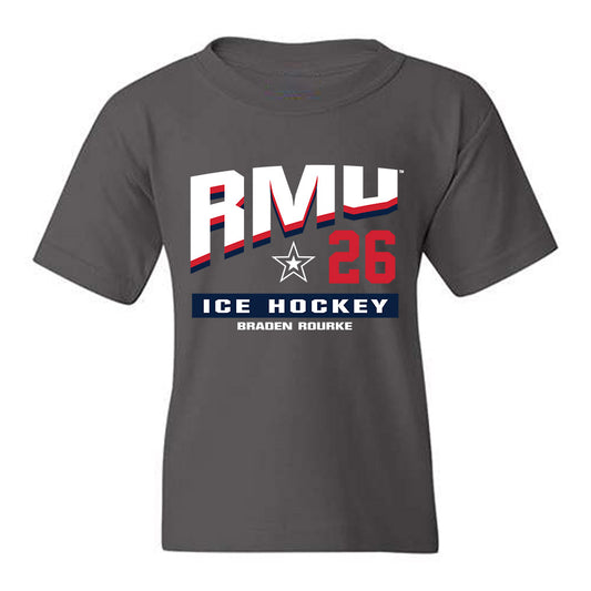 Robert Morris - NCAA Men's Ice Hockey : Braden Rourke - Classic Fashion Shersey Youth T-Shirt-0