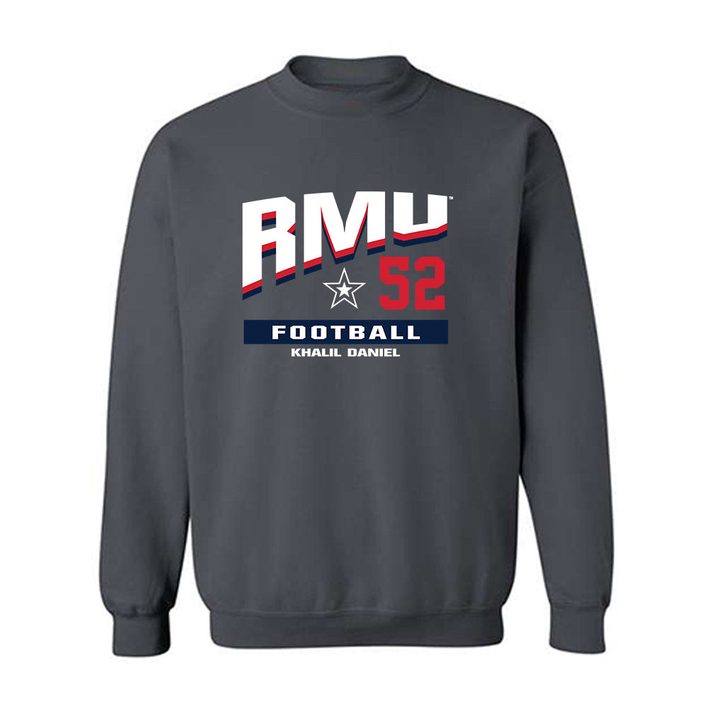 Robert Morris - NCAA Football : Khalil Daniel - Classic Fashion Shersey Crewneck Sweatshirt-0