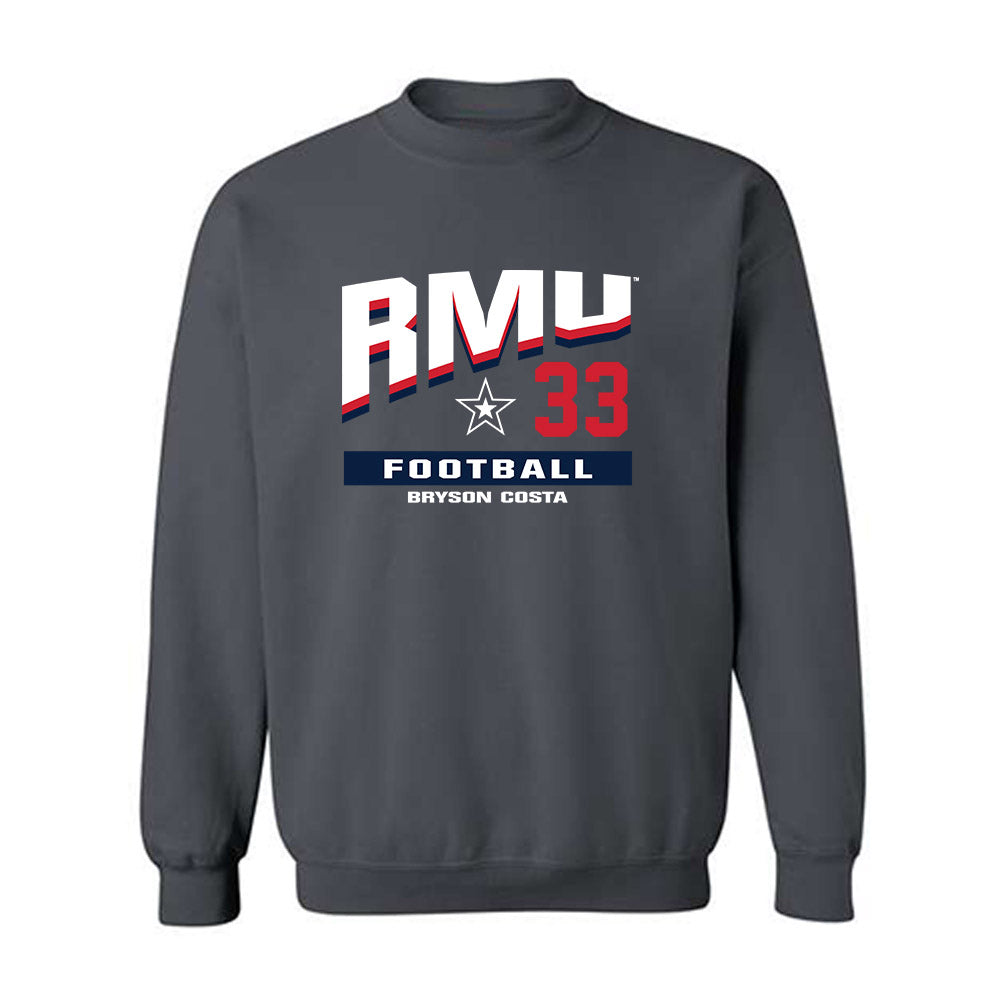 Robert Morris - NCAA Football : Bryson Costa - Classic Fashion Shersey Crewneck Sweatshirt-0