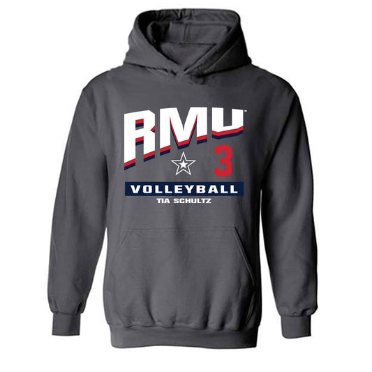 Robert Morris - NCAA Women's Volleyball : Tia Schultz - Classic Fashion Shersey Hooded Sweatshirt-0