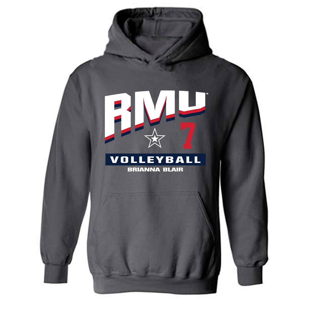 Robert Morris - NCAA Women's Volleyball : Brianna Blair - Classic Fashion Shersey Hooded Sweatshirt-0