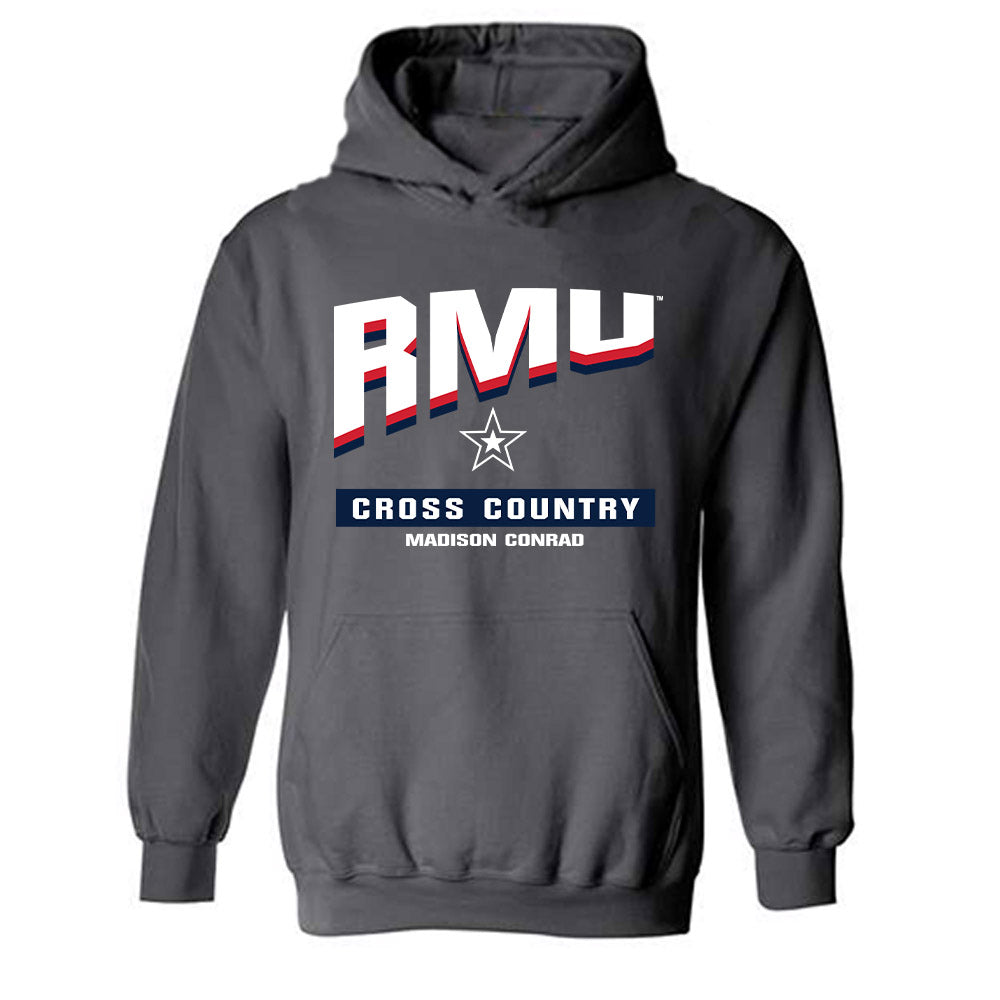 Robert Morris - NCAA Women's Cross Country : Madison Conrad - Classic Fashion Shersey Hooded Sweatshirt-0