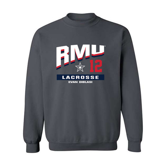 Robert Morris - NCAA Men's Lacrosse : Evan DiBlasi - Classic Fashion Shersey Crewneck Sweatshirt-0
