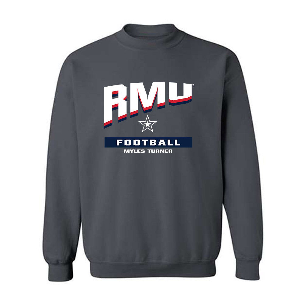 Robert Morris - NCAA Football : Myles Turner - Classic Fashion Shersey Crewneck Sweatshirt-0
