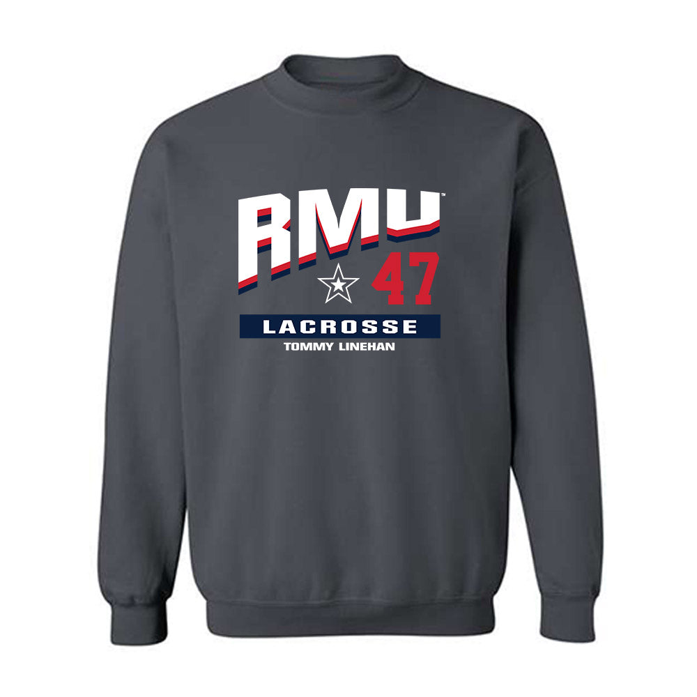 Robert Morris - NCAA Men's Lacrosse : Tommy Linehan - Classic Fashion Shersey Crewneck Sweatshirt-0