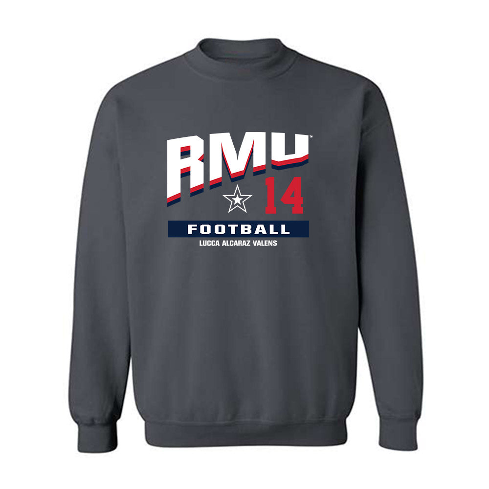 Robert Morris - NCAA Football : Lucca Alcaraz Valens - Classic Fashion Shersey Crewneck Sweatshirt-0