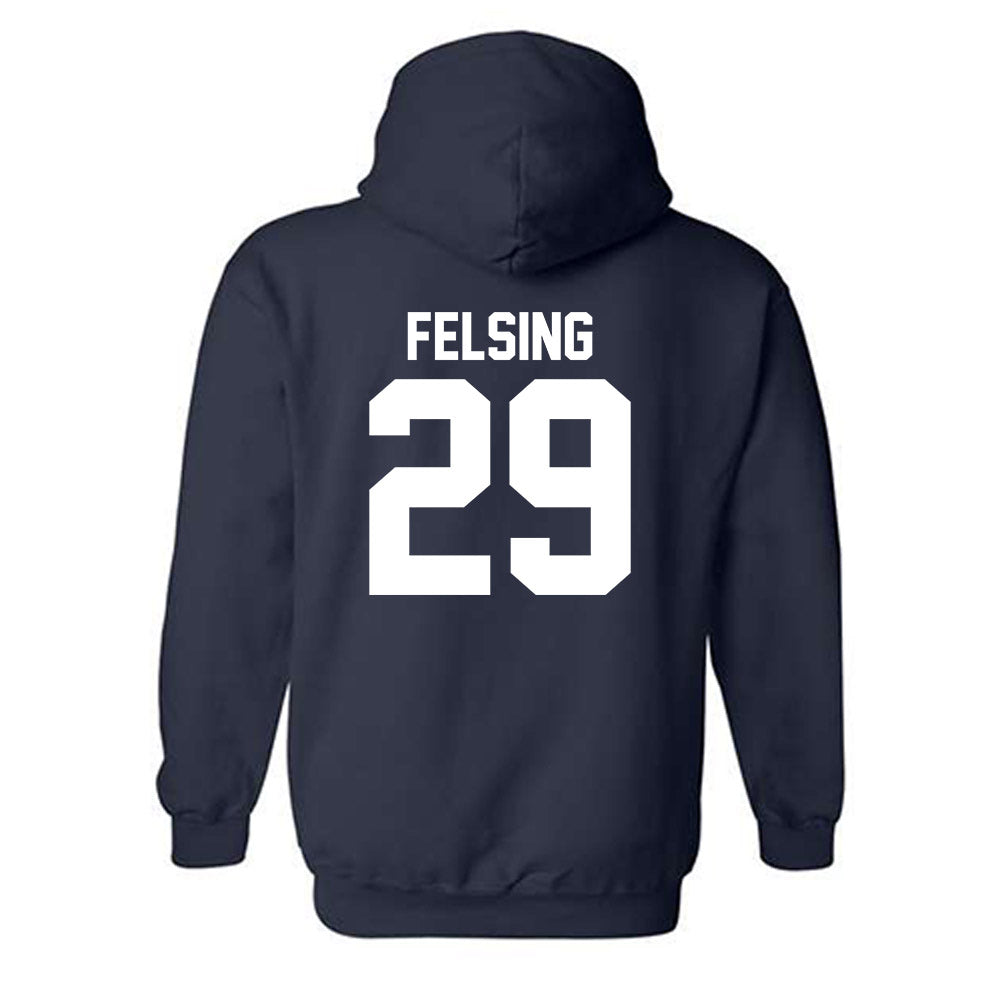 Robert Morris - NCAA Men's Ice Hockey : Michael Felsing - Classic Shersey Hooded Sweatshirt-1