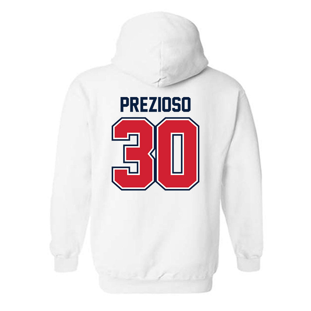 Robert Morris - NCAA Men's Lacrosse : Luke Prezioso - Classic Shersey Hooded Sweatshirt-1