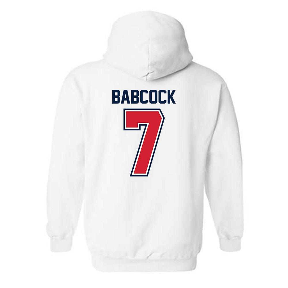 Robert Morris - NCAA Men's Ice Hockey : John Babcock - Classic Shersey Hooded Sweatshirt-1