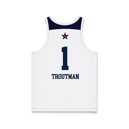Robert Morris - NCAA Women's Basketball : Sanai Troutman - White Basketball Jersey-1
