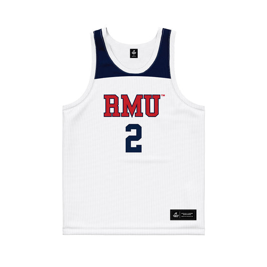 Robert Morris - NCAA Women's Basketball : Aislin Malcolm - White Basketball Jersey-0