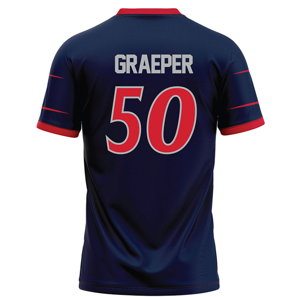 Robert Morris - NCAA Football : Josh Graeper - Navy Football Jersey-1