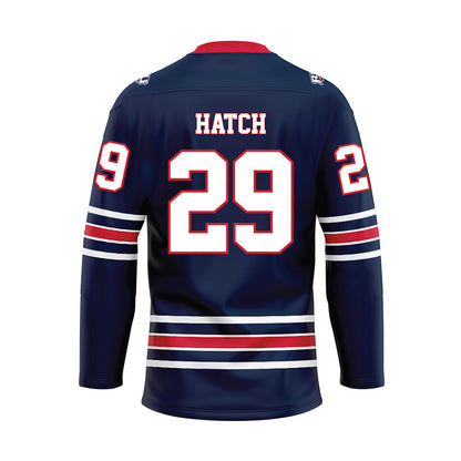 Robert Morris - NCAA Women's Ice Hockey : Maggie Hatch - Navy Hockey Jersey-2