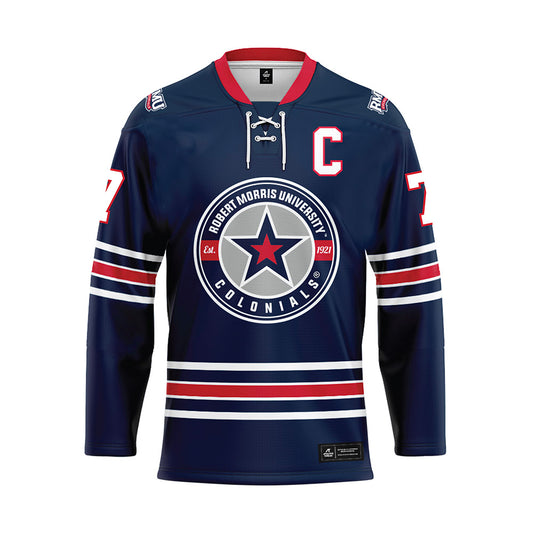 Robert Morris - NCAA Women's Ice Hockey : Rowyn Ringor - Navy Hockey Jersey-0