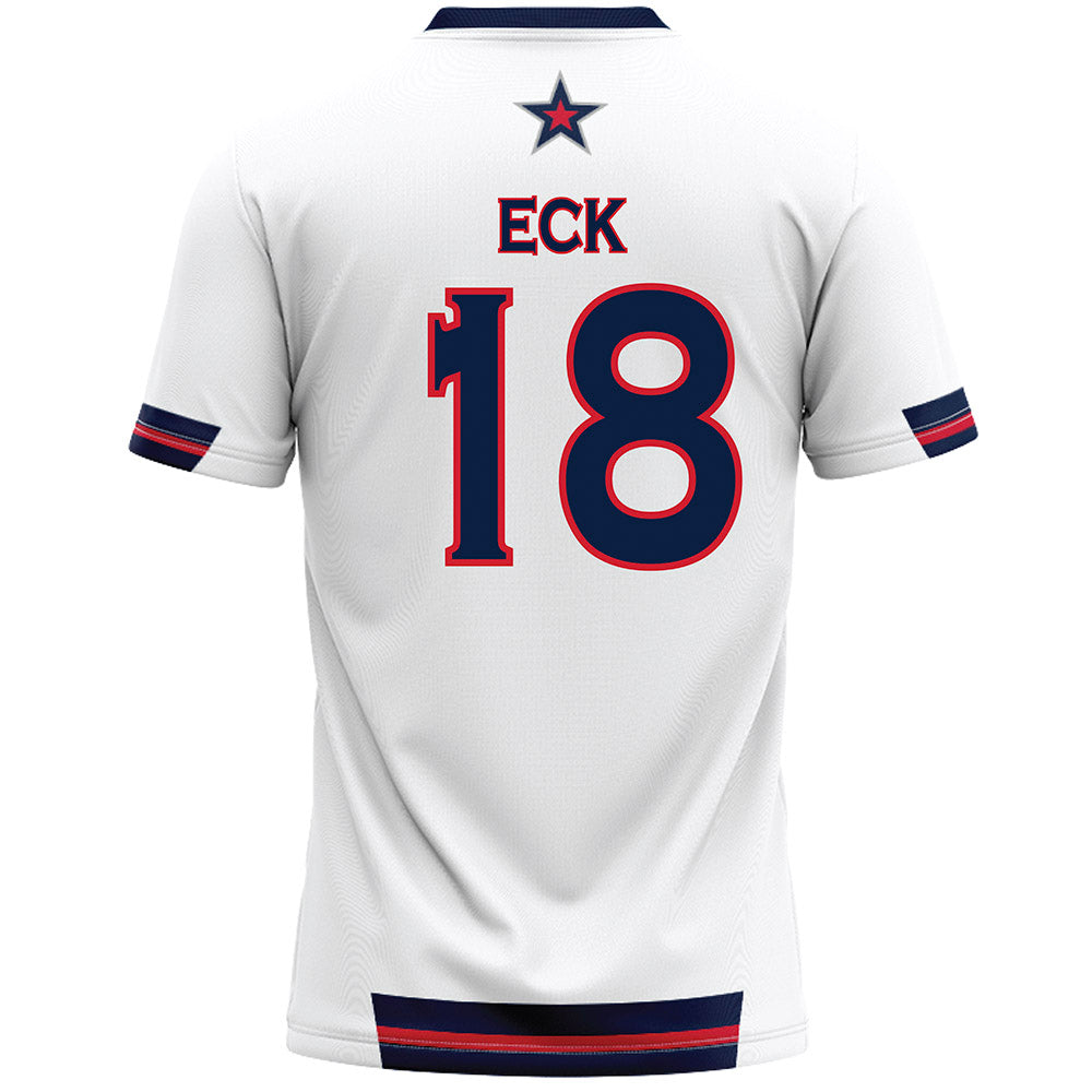 Robert Morris - NCAA Men's Lacrosse : Ben Eck - White Lacrosse Jersey -1