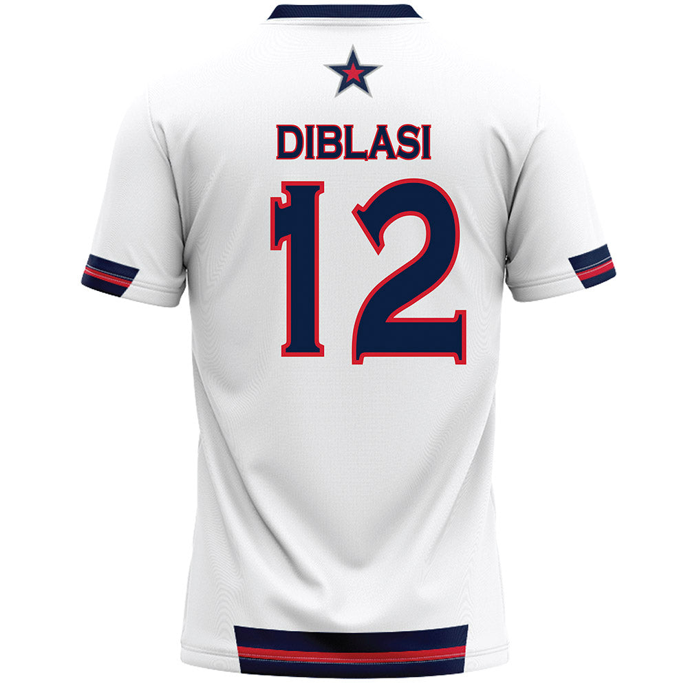 Robert Morris - NCAA Men's Lacrosse : Evan DiBlasi - White Lacrosse Jersey -1