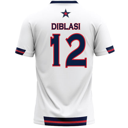 Robert Morris - NCAA Men's Lacrosse : Evan DiBlasi - White Lacrosse Jersey -1